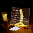 LED Note Board with Colors,Glowing Acrylic Message Marker Board, Illuminating Dry Erase Board with Sturdy Stand, Memo Letter Board with Interactive Light, White Board for Idea Generation (5.9*5.9in) by Xiphist
