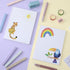 EOOUT 6 Pack White Hardcover Blank Book, 6x8 Inch, 40 Pages, Unlined Thick Perforated Pages for Kids to Write Stories