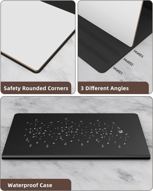 Small Dry Erase Board with Stand - 9.5 * 6.6in Portable Reusable Desktop Notepad for Office Home Supplies (Rose)
