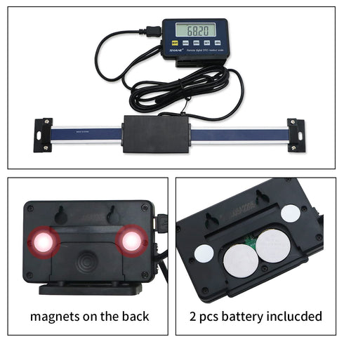 0-200mm/8'' Digital Readout Linear Scale, Accurate Digital Remote LCD for Milling Machine Lathes