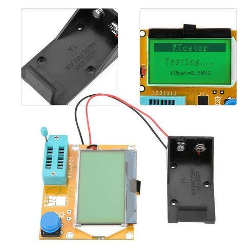 ESR Capacitor Meter, Walfront LCD Graphical Multifunction Tester for Transistor, Resistor, Inductor, Capacitor