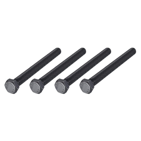 Hex Bolts (M12-1.75x130mm) 4Pcs, 8.8 Grade Carbon Steel Fully Threaded Black Oxide Hex Head Screw Bolt for Furniture