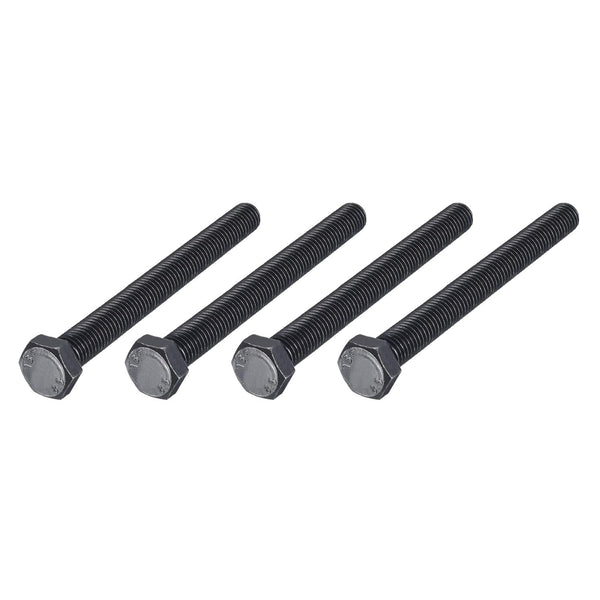 Hex Bolts (M12-1.75x130mm) 4Pcs, 8.8 Grade Carbon Steel Fully Threaded Black Oxide Hex Head Screw Bolt for Furniture