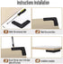GJHYNT 4 Pack 1in 2in Drawers(Black,8cm/3in) Wooden Furniture Risers, LShaped Bed Risers, Sofa Feet, Wood Furniture