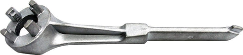 LUMAX LX-1724 Aluminum Drum Wrench, 3/4" Slotted Bung/2" Bar Dung, 10-1/2" Overall Length