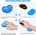 JIKIOU Silicone Gel Wrist Rest Cushion, Heart-Shaped Ergonomic Mouse Pad, Blue 2 Pack