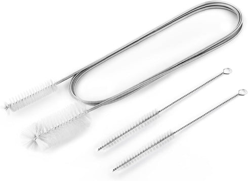 Flexible Long Drain Brush, 67 inch Stainless Steel Cleaner with 2 Pcs 8 inch Straw Cleaning Brush