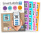 QR Code Smart Labels, Color Coded Scannable Stickers for Storage Bins, Moving Containers & Organization, Pack of 48