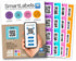 QR Code Smart Labels, Color Coded Scannable Stickers for Storage Bins, Moving Containers & Organization, Pack of 48