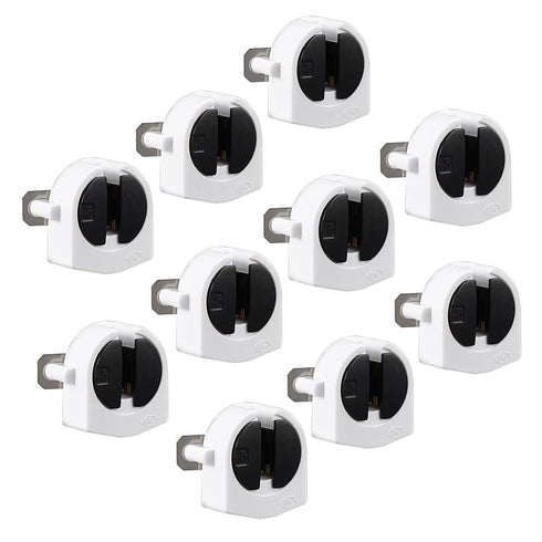 uxcell 10Pcs T5 Fluorescent Light Holder G5 Base Non-Shunted Tombstone Lamp Socket AC 500V