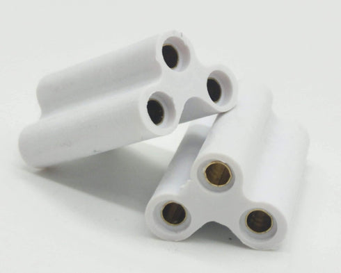 T5 T8 LED Lamp 3Pin Connector, Double End 3Pin Female Adapter Connectable Integrated Tube Iinkable Cords for LED Tube Lamp Holder Socket Fittings (3Pin 20.5mm 20pcs)