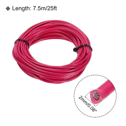 MECCANIXITY 18AWG Wire 18 Gauge Stranded PVC Hookup Wire, UL1007 Tinned Copper Wire 7.5m/25ft Red for Internal