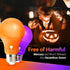 4 Pack LED Light Bulbs: A19 Purple & Orange 9W (60W Replacement) E26 Base for Home, Party, Halloween Lighting