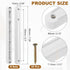 8Set 180mm uxcell Drawer Slides, - Plastic Drawer Rails with Screw, Side Mounted Grooved Guide Rail for Cabinet Bedside