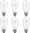ASOKO ST64 Frosted LED Edison Vintage Light Bulbs, 6W Equivalent 60W, 2700K Warm White, Dimmable, 6 Packs