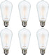 ASOKO ST64 Frosted LED Edison Vintage Light Bulbs, 6W Equivalent 60W, 2700K Warm White, Dimmable, 6 Packs