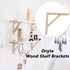 2 7.8"x7.8" Dnyta Pcs Rustic Wall Mount Wood Shelf Brackets, Unfinished Solid Wood Bracket Pendant Light Lamp Hanging