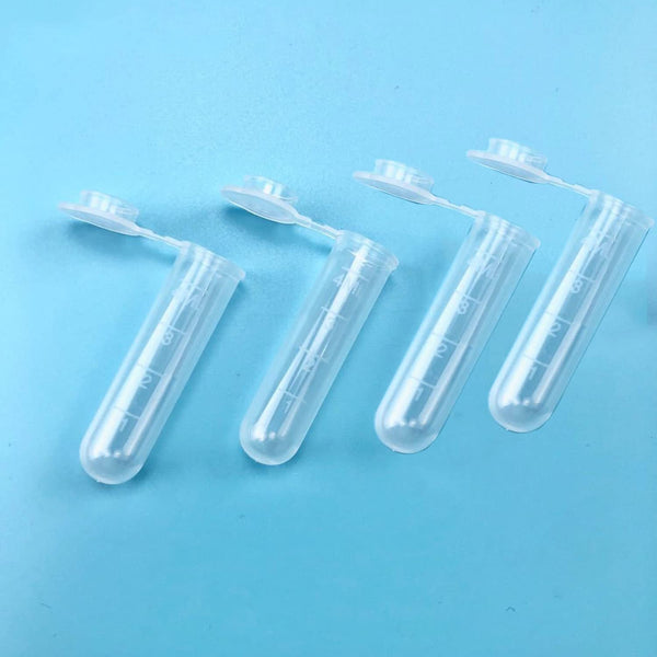 50 Pack 5ml Plastic Sample Vials, Test Tubes with Lids, Storage Container for Liquid Fragrance Beads