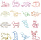 GameXcel Animal Shaped Paper Clips - Assorted Colors, 80 Count, Cute Rust Resistant Office Supplies