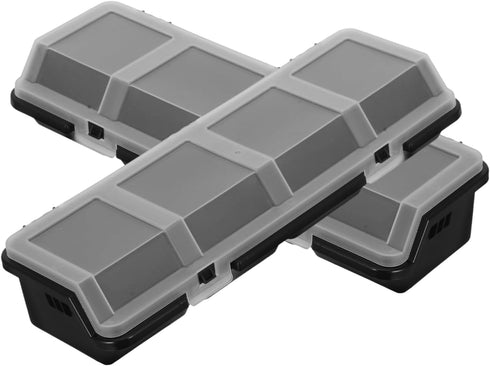 Homoyoyo 2pcs Stackable Screw Storage Bins with Transparent Lids Multi Compartment Organizer