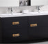 PILYON 4 Pack D96mm Furniture Knob Retro Dark Buckle Drawer Handle Bedside Table Handle Black Dark Buckle Cabinet
