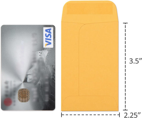 ValBox No.1 Coin Envelopes 2.25x3.5, Brown Kraft Seed Envelopes, 1000 per Box for Home, Garden, Office Use