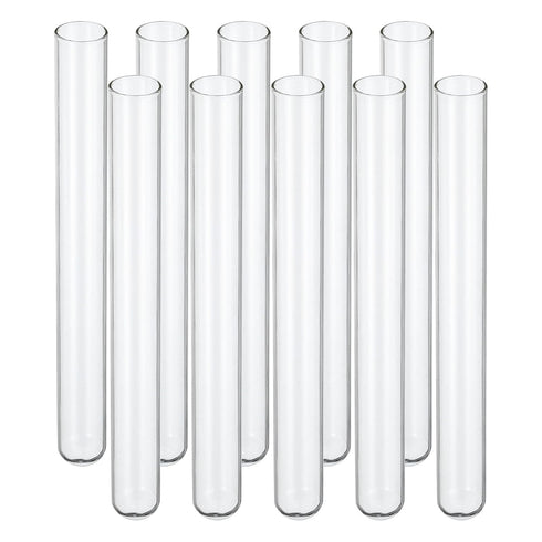 PATIKIL 20pcs 16ml Test Tubes - 5.91x0.63in Glass Clear Round Bottom Containers for Storage
