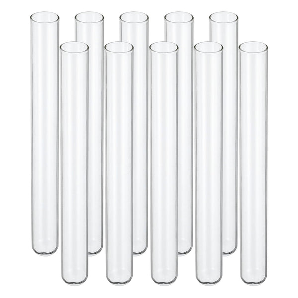 PATIKIL 20pcs 16ml Test Tubes - 5.91x0.63in Glass Clear Round Bottom Containers for Storage