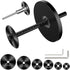 Inside Pipe Cutter for PVC Pipe, Adjustable Depth Gauge Cutter Tool Set with 6 Black Blades, 4" Hex Shank