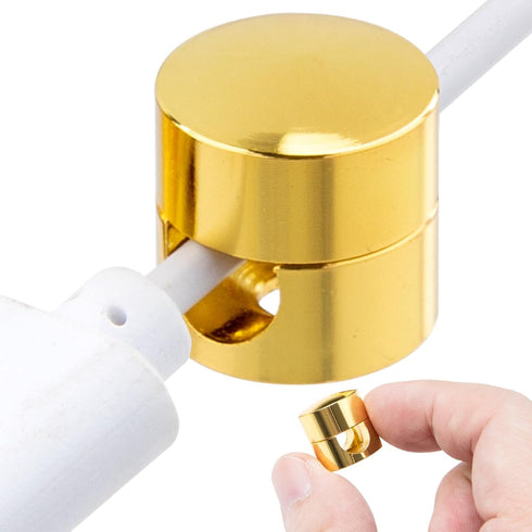 Pluzmecalm 1Pc Gold Cable Anchors for Desk, Gun Metal Cord Anchors Holder Aluminum