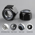 BNUOK 50Pcs M6-1 304 A2-70 Lock Nuts, Nylon Insert Locknuts Stainless Steel Black Zinc Plated Self-Locking Nuts, Coarse