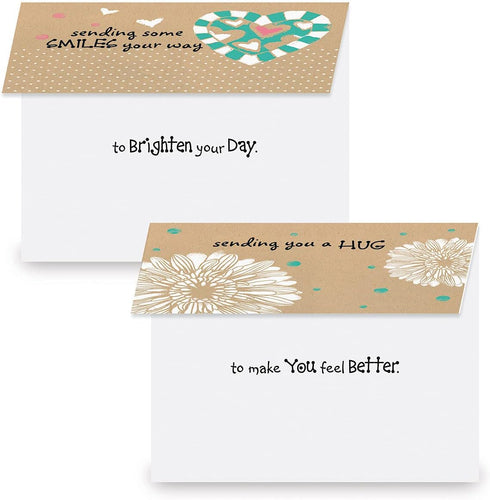 Current Kraft Thinking of You Friendship Greeting Card Set - Value Pack of 20 Cards, 5 Designs, 5" x 7"