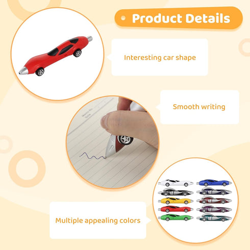 CNDRIA 20 Pcs Car Pens, Interesting Racing Car Toys, Intriguing Pens for Office Study, Stationary Supplies