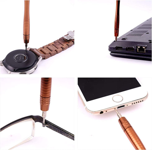 YOUMI Precision Screwdriver Set - 25-1 Tool Repair Kit with Leather Case for iPhone, MacBook, and More