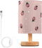 Dussdil Cute Hearts Pink Ladybug Table Lamp for Bedroom Bedside Lamp Desk Lamps
