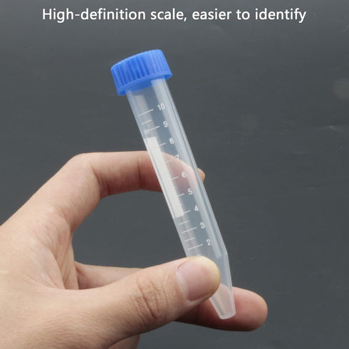 200 PCS 10mL Centrifuge Tubes, Sterile Conical Tubes with Leak-Proof Screw Caps, Plastic Container with Write Marks