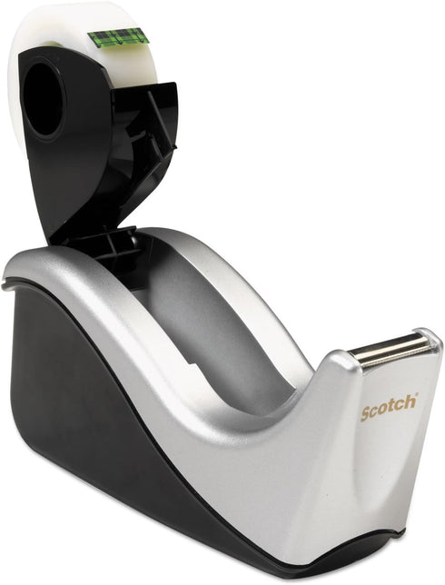 Scotch Desktop Tape Dispenser, Silvertech Two-Tone (C60-ST)