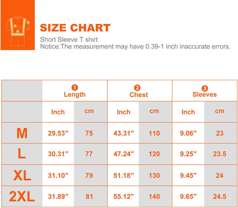 High Visibility Shirts Class 2 Quick Dry Safety T Shirts with Pocket, 4 Reflective Strips, Short Sleeve, Black Bottom
