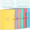Selizo 6 Pcs Expanding File Folder with 5 Pockets, A4 Size Organizer and 168 Pcs File Folder Labels for School Office