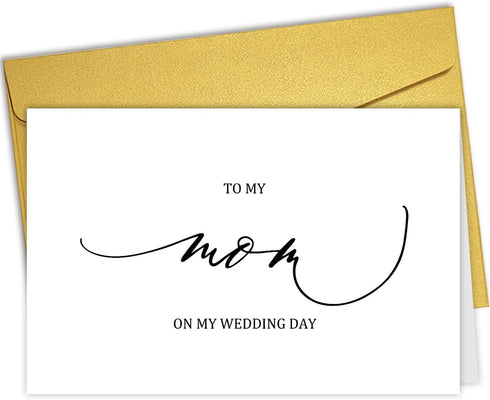 Nchigedy To My Mom On My Wedding Day Card, Wedding Card for Mother,