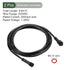 YOKIVE 2 Pcs 3 Pin Extension Cable Wire, Power Transmission Extension Equipment Connection, Great for LED Equipment, Car, Truck, Boat (Black, 9.84-Feet)
