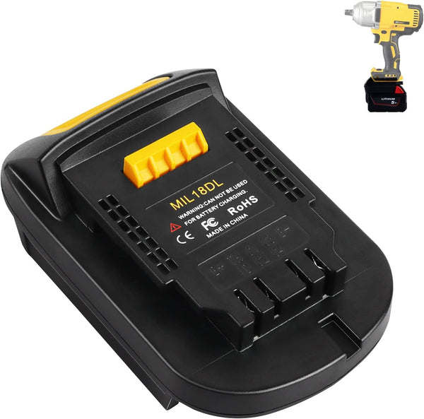 MIL18DL Battery Adapter Converter for Milwaukee to Dewalt Battery, for Milwaukee M18 18V Lithium Battery Convert to