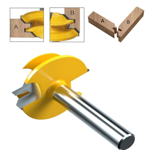 Ozmatip 45 3-Piece Set, 31/64", 37/64",3/4"Cutting 1/4 Inch Degree Lock Miter Router Bit for Height, Shank.Woodworking
