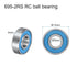 uxcell 20pcs 695-2RS Miniature Deep Groove Ball Bearings, 5x13x4mm Double Sealed Bearings for Electric Motor