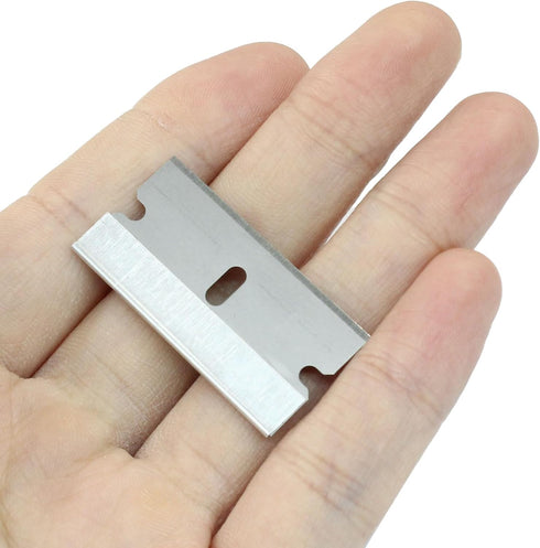 ISDVBUY 50 Pack Durable Razor Blades, Flat Scraper Blades Industrial Blade, High Carbon Steel One Edge Razor Blade