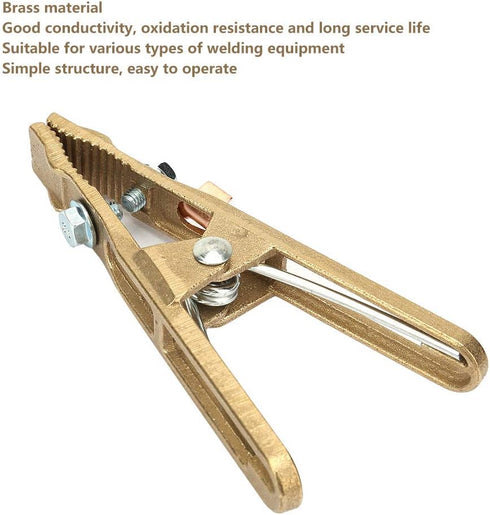 260/300/500A Brass A Shape Ground Clip Clamp, Welding Earth Clamp for Machine Accessories