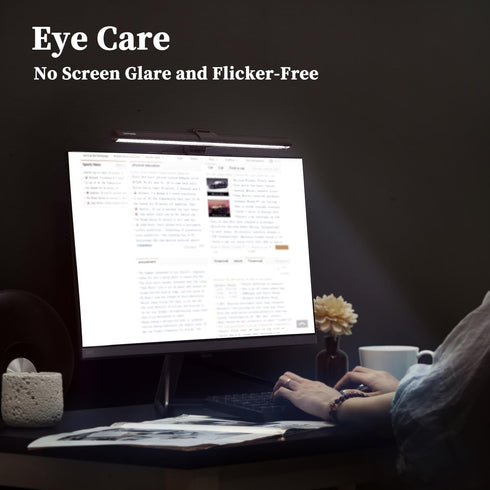 Dimmable CATPOWER Computer Monitor Light Bar, LED Screen Light Bar for Workspace, Monitor Lamp, Button Control Monitor