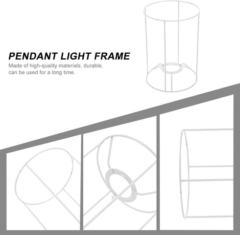 Bulb Uonlytech Metal Lamp Guard Metal Lampshade Frame Round DIY Ceiling Light Bracket Lamp Shade Cage Frame Light Guard