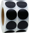 SMARSTICKER 1 Inch Round Blank Black Shooting Target Pasters - 1,000 Permanent Color Coding Circle Dot Labels