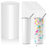 Sublimation Shrink Wrap Sleeves, 5x10 Inch White Heat Transfer Film Bags for Mugs, Cups, Tumblers, 50 Pcs